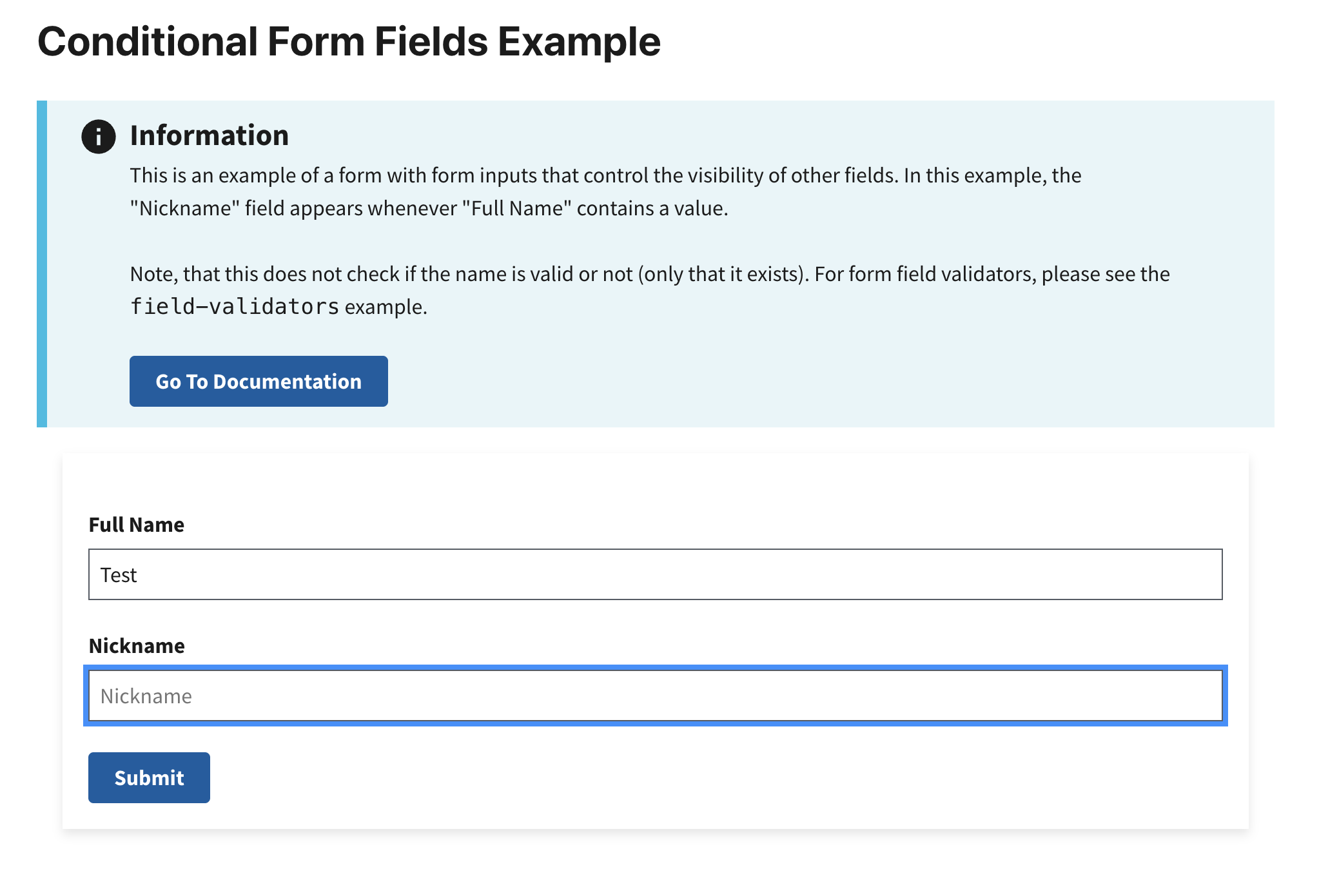 Conditional Form Fields